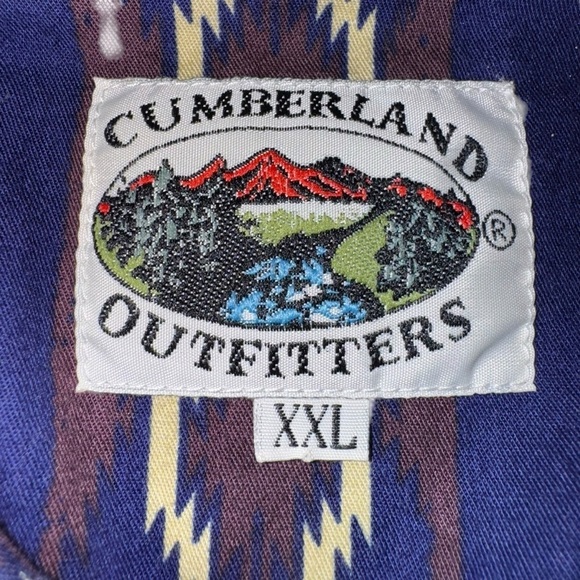 Cumberland Outfitters Men’s XXL Western Themed Pearl Button Long Shirt Purple - Picture 3 of 5